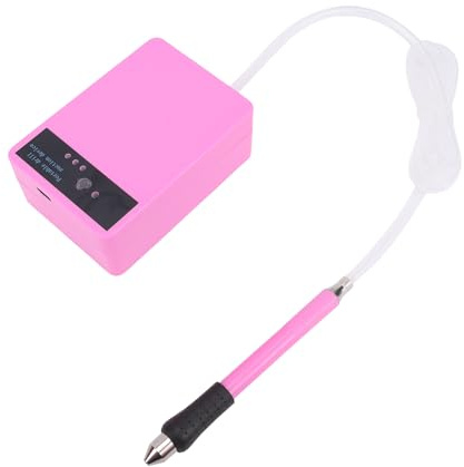 ERYUE Kit de Lápiz de Pintura Diamante Eléctrico con Batería 1500 MAh, Juego Herramientas Lápiz Vacío bajo Ruido para Entusiastas la Pintura Diamante, Material Plástico (Rosa con batería)
