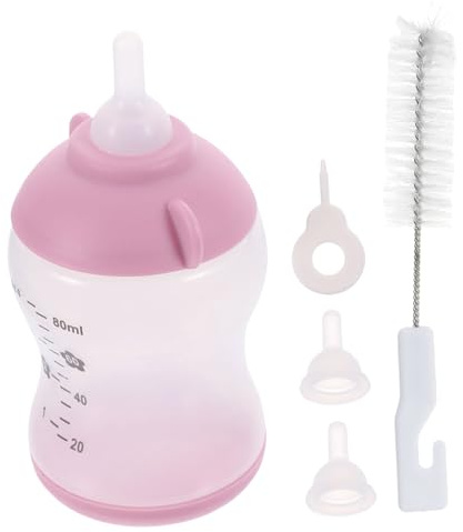 BESPORTBLE Biberons pour Allaitement d'animaux 6 Pièces 80 ML Ensemble Pratique Tétines pour Chiots et Lapins Alimentation Lait pour -Nés Chatons Usage Domestique