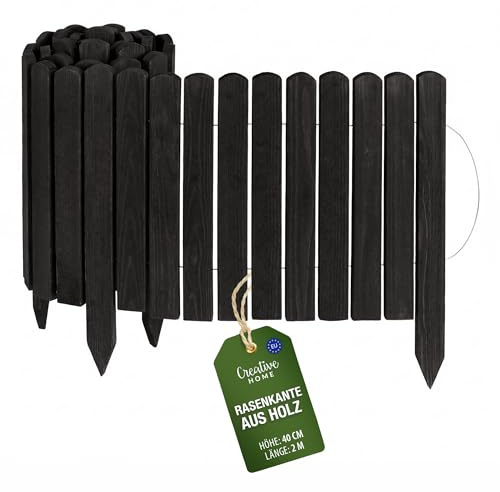 Creative Home Staket 40cm hög och 2m lång | Svart