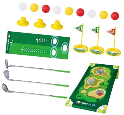 mophrati Sacca da golf e mazze da golf per bambini, regali che offrono intrattenimento e aiutano i bambini ad apprendere le abilità. Il set gioco per può anche migliorare le capacità