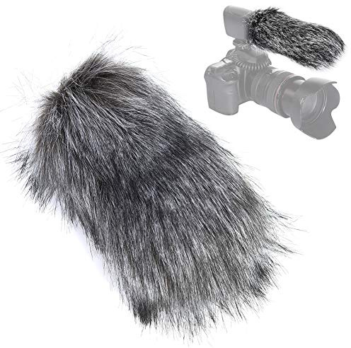 Yunir Mikrofonvindruta, blandad ullskydd mikrofon vindruta för MIC-121 stereomikrofon, TAKSTAR SGC-598, NW-598, NA-Q7, Rode VMGO Video Mic GO, VideoMic Pro, etc. (L)