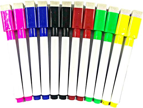 REQUISITE NEEDS 12 Shaped Magnetic Colour set white board markers pen dry wipe markers easy wipe