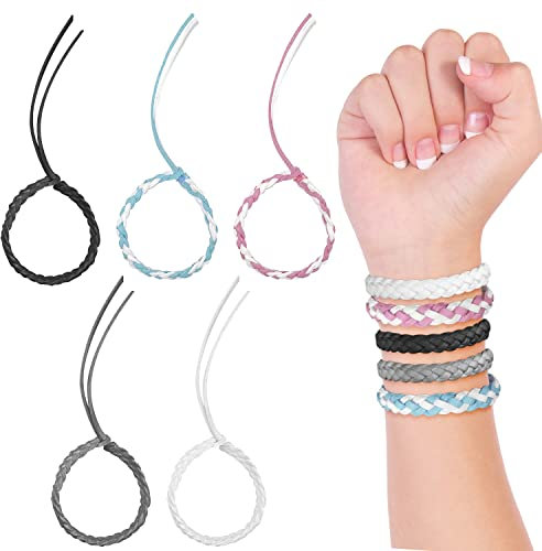 CHEERYMAGIC 5 Pack Mosquito Repellent Bracelet, Woven Mosquito Bands for Adults & Kids A6-FWSS (Mixed Colour)
