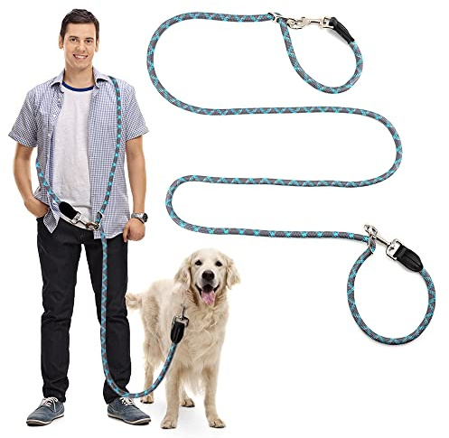 pawstrip Correa para Perro Manos Libres, Multifuncional, Correa Reflectante para pasear al Perro, Correa Cruzada Ajustable de Entrenamiento para Perros, Correas Dobles de Nailon para Perros pequeños,
