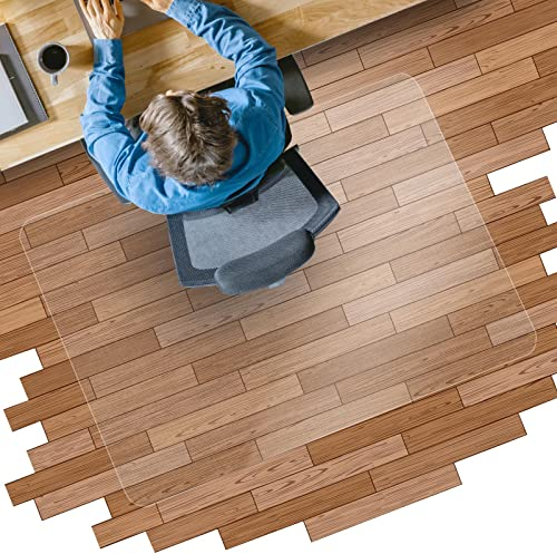 Bodenschutzmatte aus PET - transparente Schutzmatte für Hartböden - 100% recyclebar - nachhaltige Bürostuhlmatte - vielseitige Unterlage als Bodenschutz für Büro und Zuhause - 75x120 cm