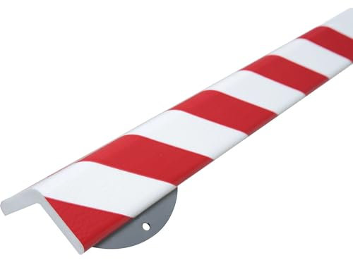 SHG | Knuffi® Eckschutz mit Montageschiene | Typ H+ | 1-m-Stück | rot/weiß