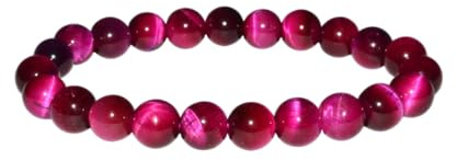 Best Price Trading Natural Gemstone 8mm Bead Healing Chakra Bracelet Protection Gem Stone Stretch Crystal (Pink Tiger Eye)