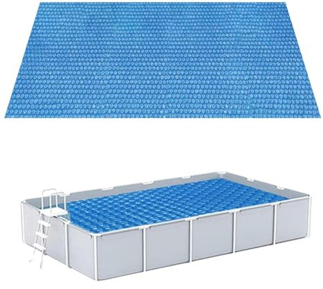 Telo Termico per Piscina - Circolare e Rettangolare, Film Isolante per Piscinas, Rivestimento Piscina Fuori Terra, Coperta Termica Pieghevole per Riscaldare Acqua Piscinas Esterna All'Aperto