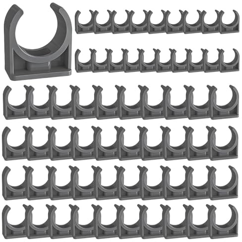 TONGIHS 60 pezzi Clip fisse a forma di U Clip, Fascette Stringitubo, Clip per Tubi, per fissare tubi in acciaio inossidabile, tubi in plastica, tubi in gomma, tubi del gas