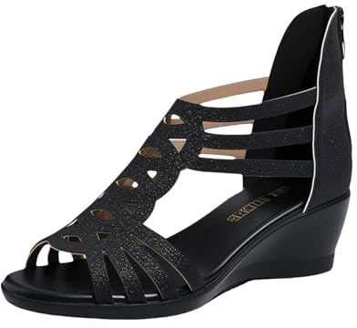 Generico Sandali Da Trekking Donna Romantico Comodo Sandalo Da Spiaggia Da Vacanza Ciabatte Sandali Comodi Donna Antiscivolo Senza Tacco Scarpe