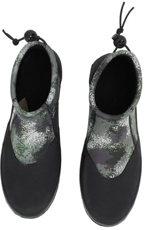 Naroote Chaussures de Pêche sur Roche Bottes de Pêche Légères Antidérapantes en Néoprène avec Clous en Acier pour la sur Récif Hommes Femmes OD Vert 2 Paires