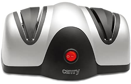 CAMRY ADLER Messerschärfer, elektrisch, 60 W Maximalleistung, 2-Phasen-Schärfsystem, schwarz