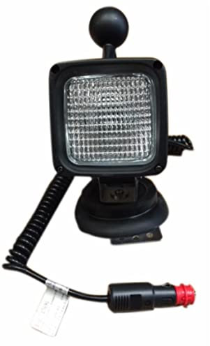 Projecteur de travail halogène avec poignée, Base magnétique Câble spirale et fiche 110 x 100 mm de Ama