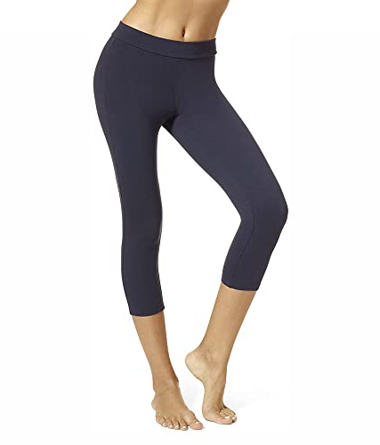 HUE Wide Waistband Blackout Cotton Capri Leggings, Assorted - Calcetines Mujer