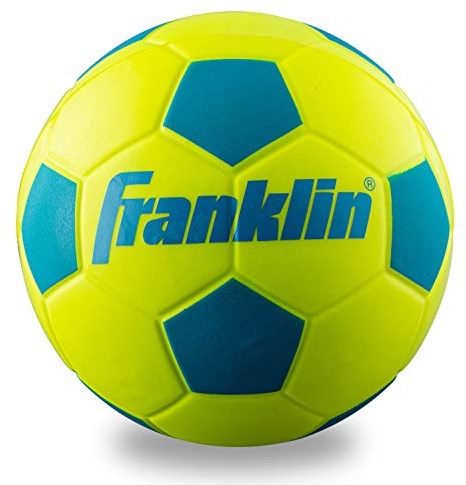 Franklin Sports Kids Foam Soccer Ball - Mini Soft Foam Youth Soccer Ball - Indoor + Outdoor Toy Soccer Ball for Kids - Probrite 6.5 Mini Foam Ball - Soft Backyard + Practice Toy Ball - Yellow