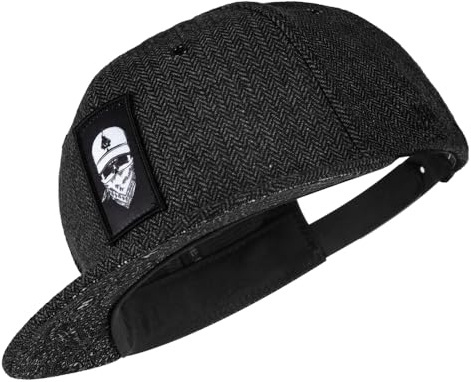 Nebelkind Casquette Snapback-Hommes Femmes Bandana Gris foncé, Taille Unique onesize, Taille réglable, Unisexe, Style Streetwear, Casquette de Baseball avec visière Droite, Retro