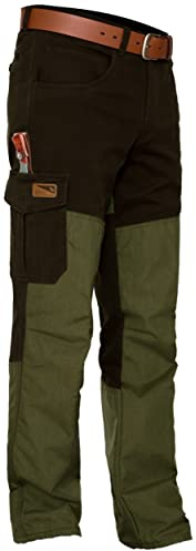La Chasse® Hundeführer-Durchgehhose Survival Jagdhose Herren Oliv/grün mit Cordura®-Besatz Jägerjeans (DE/NL/SE/PL, Numerisch, 56, Regular, Regular, Oliv (Grün))