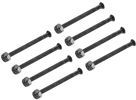 PATIKIL Skateboard Hardware Kit, 2 Mounting Screws Full Thread Bolts Nuts Set for Skateboard Cruiser, Black