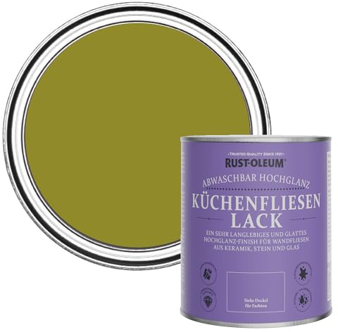 Rust-Oleum Green water resistant Kitchen Tile Paint in Gloss Finish - Pickled Olive 750ml