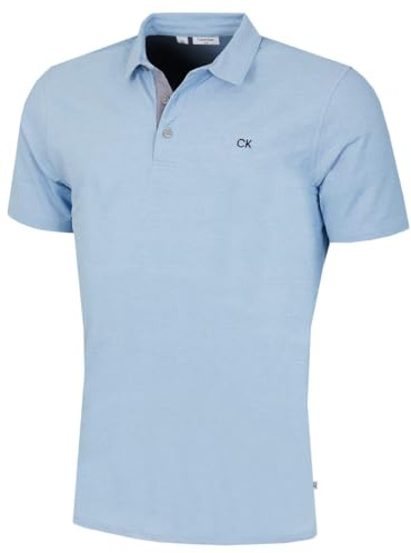 Calvin Klein Mens Prep Campus Golf Polo Shirt - Sky - L