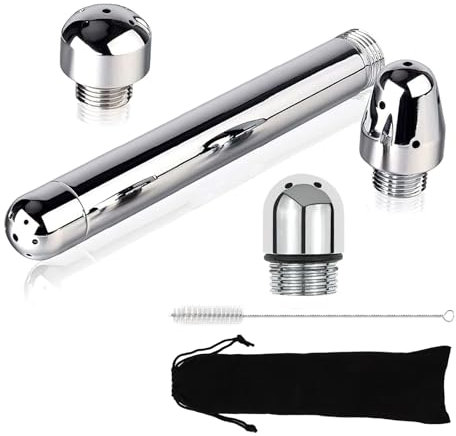 Soleeya Einlauf Dusche Winkel Zauberstab mit 3 Köpfe, Analdusche für Mann Frau Analdusche Aufsatz mit Reinigungsbürste und Aufbewahrungsbeutel, AnalspüLung Duschaufsatz zur Darmreinigung