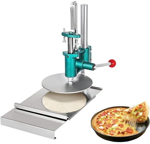 Máquina eléctrica de acero inoxidable para prensar masa de pizza para hacer pasta profesional, rodillo manual incluido para masa de pizza y pasteles