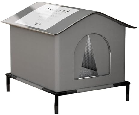 Casa para Gatos al Aire Libre - Refugio Aislado Impermeable para Mascotas de Interior y Exterior - Caseta para Gatos Salvajes y Perros Pequeños