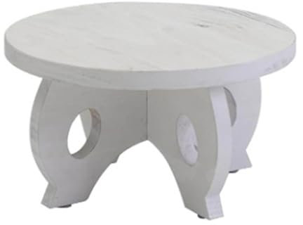 Supporto per sgabello da interno in legno, piccolo supporto rotondo per piedistallo, supporto in legno, supporto decorativo per fattoria, supporto per vaso di fiori. (Light Gray, 25X14.5X14.5cm)