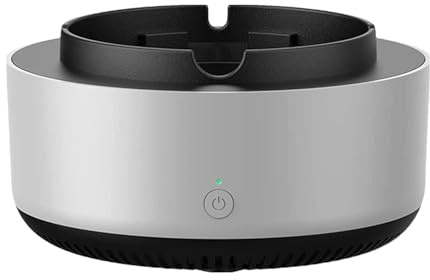 Poschio Purificador de Aire Multifuncional - Bandeja de Ceniza Electrónica Portátil, Soporte de Cigarrillo Sin Humo Compacto | Limpiador de Aire para Hogar, Ionizador de Uso Interior, Bandeja de