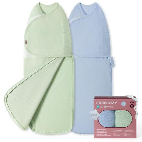 momcozy Saco de Dormir Bebé Transpirable Airflow Algodón 100%, Arrullo Recién Nacido 0-3 Meses, Reduce el Sobrecalentamiento y el Reflejo de Sobresalto