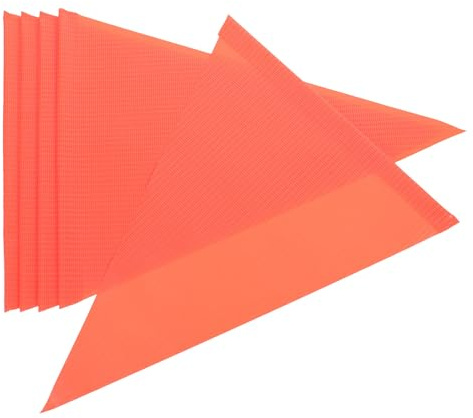 Kisangel 5pcs Bike Safety Flags PVC Reflective Warning Bicycle Pennants Cycling Accessories for Road Use Safety