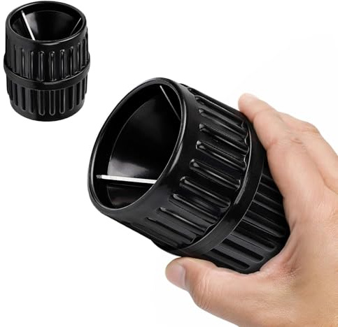 CHSEROK Herramienta de Desbarbado 2 en 1, Tuberías Portátil, Universal Escariador Interior y Exterior de 0-40 mm, Negro, para Instalación y Reparación de Tuberías