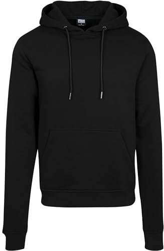 Urban Classics Basic Terry Hoody – Herren Kapuzenpullover aus Sweatstoff, Regular Fit mit Kängurutasche, weiches Material für Alltag & Streetstyle, Black, XL