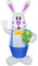 Perfeclan 1,9m Aufblasbarer Osterhase Leuchtender Hase mit Aufblasbaren LED Partylichtern, Aufblasbare Ostern Outdoor Indoor Dekoration, Osterdekorationen für Rasen, Hof, Garten, Zuhause