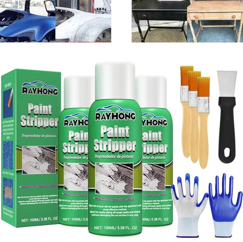 Rayhong - Sverniciatore ad alta efficienza, per superfici metalliche, rimozione vernice ad alta efficienza, per legno, metallo, muratura, intonaco, piastrelle (3 pezzi)