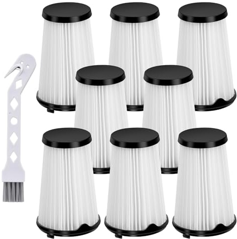 Pack de 8 Filtros para Aspiradora, Compatible con Electrolux AEF150, AEG CX7, CX7-2, CX7-2-35TM, QX8, Lavables y Reutilizables HEPA-Filtro con 1 Cepillo de Limpieza
