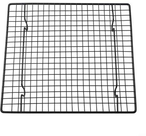 HEIBTENY Ensemble de grille de refroidissement à gâteau, plateau en métal anti-adhésif pour cuisson et rôtissage, grille métallique en acier inoxydable pour cookies, légumes (26 x 23 cm)