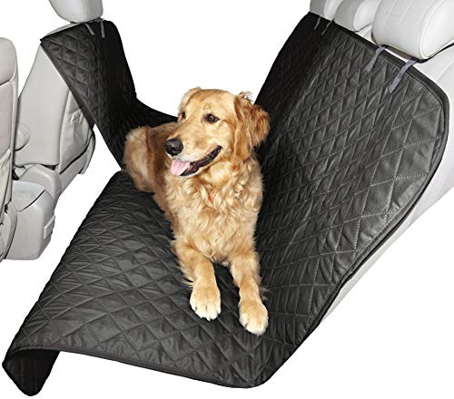 Furhaven Universal Water-Resistant Quilted Hammock-Style Backseat or Cargo Area Protector - Black, One Size