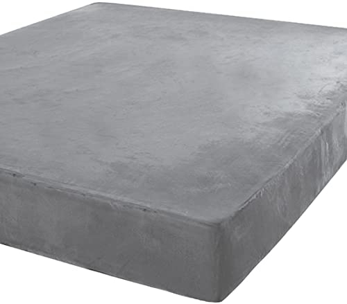 PiccoCasa Wasserdichter Matratzenschoner aus Kristall Samt 5 -seitige Wasserdicht Spannbettlaken Matratzenbezug Betttuch mit Gummizug Atmungsaktive & Abdichtung Grau 200x200-200x220cm