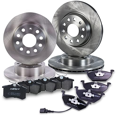 ATEC Germany Bremsenset inkl. Bremsscheiben Vorne Ø 280 mm Belüftet + Hinten Ø 253 mm Voll + Bremsbeläge Vorne & Hinten