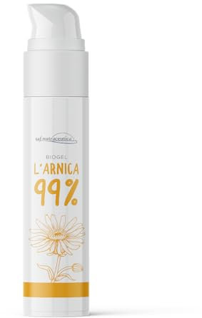Saf.Nutraceutica - L'Arnica 99% Naturale per Cavalli Uso Umano Extra Forte, Biogel a Rapida Azione, Super Concentrata con Tris di Estratti di Arnica Montana, Dermatologicamente Testato, 100 ml