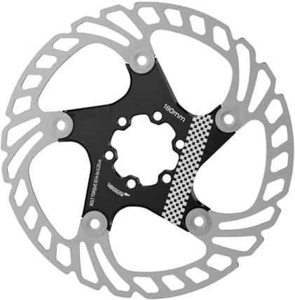 HOUSON Fahrrad Bremsscheibe, Fahrradkühlung Bremsscheibe mit 6 Schrauben MTB Scheiben Schwimmbremse für Rennrad Mountainbike MTB BMX Stadtfahrrad 180mm