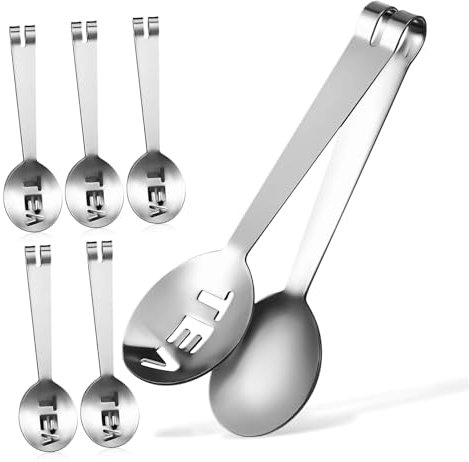 Mikinona 6 Pezzi Porta Tè in Acciaio Inossidabile Pinze Per Bustine Di Tè Con Filtro Per Il Tè Colino Da Tè Bustina Di Tè Spremi Bustine Di Tè Accessori Per Il Tè Caldo Spremiagrumi Pinza