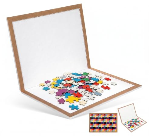 TOYANDONA Blank Puzzle Board for 500 Pieces - Foldable Non-slip Jigsaw Mat - Portable Folding Puzzle Frame & Storage Holder for Floor & Tabletop - Multi-functional Craft(60x40cm)