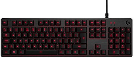 Logitech G413 Mechanische Gaming-Tastatur, Taktile Romer-G Switches, Gebürstetes Aluminiumgehäuse, Programmierbare F-Tasten, USB-Durchschleife, Portugiesisches QWERTY-Layout - Carbon/Schwarz