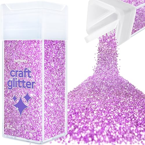 Hemway Craft Glitter Shaker Lavender Purple 130g Fine | for Resin & Epoxy Crafts, Christmas Art Supplies, Nail, Body, Face, Eye, Festival, Crafting, Slime, Sparkle
