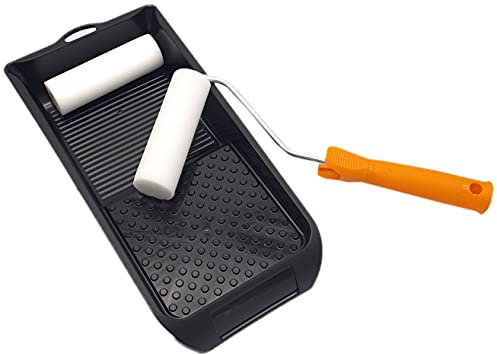 ERP - KIT RODILLO ESPUMA + RECAMBIO + CUBETA PARA ESMALTAR - BARNIZAR (Kit 2)