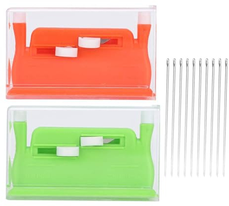 2 Stück Automatische Einfädelhilfe, Nadeleinfädler, Einfädelhilfe Für Nähnadeln, Nadel Einfädler, Kunststoff Nähnadeln Einfädler, Handmaschine Nähen Einfädler Werkzeug Für Nadelöhr Hand Nähen Werkzeug