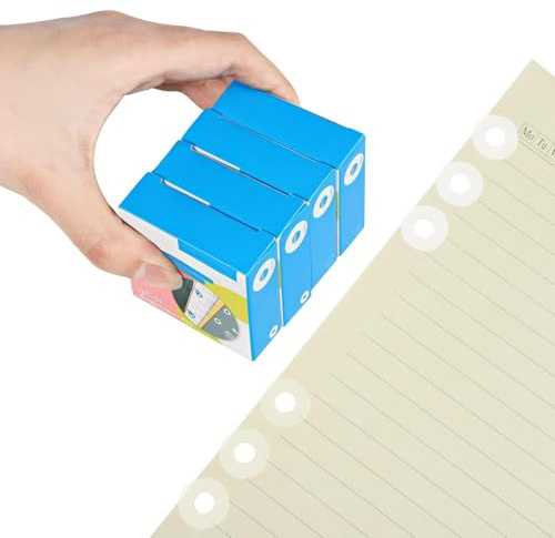 1000 Pcs Loose-Leaf Paper Hole Reinforcement Ring Label Stickers, Self-Adhesive Ring Hole Page, Reinforcers Stickers for Office School Home Supplies