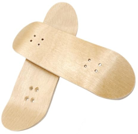 FRCOLOR Mini Planches De Skateboard à Doigts en Érable 32 x 100 Mm, 2 Pièces, Surface Lisse sans Bavure, pour Finger Skateboarding, Bricolage Personnalisé, Remplacement Fingerboard